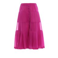 N°21 Pleated panels fuchsia skirt