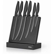 [아마존베스트]N8WERK Knife Block Set, Plastic, Black, 29