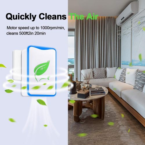 N+A AYESENCH Air Purifier for Home or Office Mini Portable Silent Travel-Size Air Cleaner for House Bedroom Bathroom Kitchen Remove Pet Smell Cigarette Smoke Odor