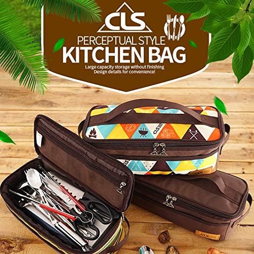  NA Cookware Travel Bag, Portable Cookware Storage Bag, Cosmetics Cosmetic Bag for Outdoor Camping Barbecue Travel Family Barbecue Party Camping Picnic