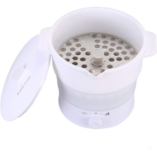  N/A Portable Foldable Electric Mini Hot Pot Cooker, 1.2 L Travel Boiler, Food Grade Silicone Steamer, 2 Heating Speeds Adjustable 220 V / 800 W Cooking in 6 ~ 9 Minutes, 650 g