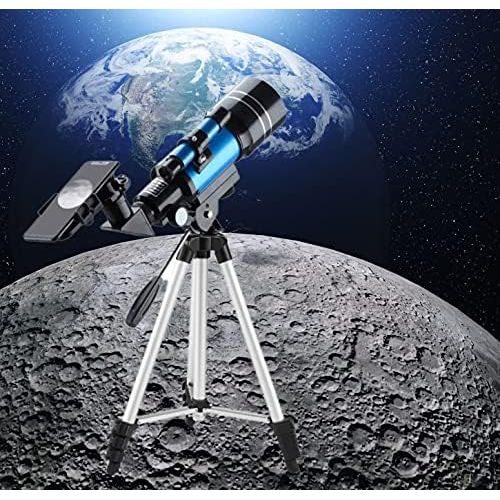  [아마존베스트]Telescope for Astronomy, Starter Scope with Tripod Star Observation for Children, Portable and High Definition 150X Magnification and 70 mm Calibre