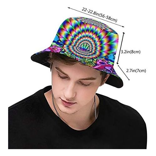  [아마존베스트]NA Unisex Peacock Wide Brim Sun Hat Outdoor Sun Protection Forest Sunrise Winter Trees