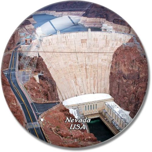  N/A USA America Hoover Dam Colorado River Nevada 3D Fridge Refrigerator Magnet Whiteboard Magnet Souvenir Crystal Glass