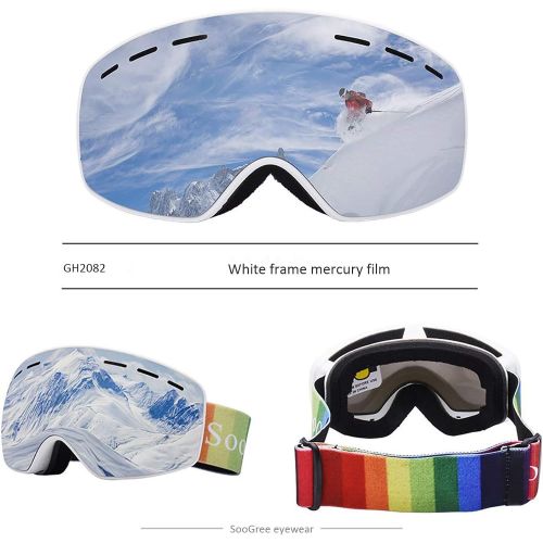  N/A SooGree Ski Goggles Kids Snowboard Glasses for Boys Girls Winter Sport Eyewear