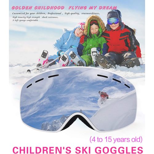  N/A SooGree Ski Goggles Kids Snowboard Glasses for Boys Girls Winter Sport Eyewear