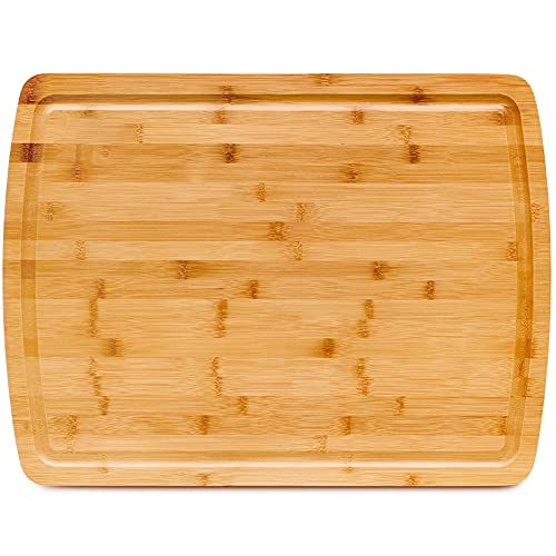  N++A 30 x 20 Inch XXXL Extra Large Bamboo Cutting Board for Kitchen? Wooden Chopping Carving Board for Turkey, Meat, Vegetables, BBQ LARGEST Wood Butcher Block Boards with Juice Groov