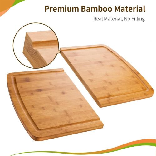  N++A 30 x 20 Inch XXXL Extra Large Bamboo Cutting Board for Kitchen? Wooden Chopping Carving Board for Turkey, Meat, Vegetables, BBQ LARGEST Wood Butcher Block Boards with Juice Groov