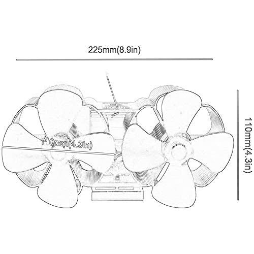  N/A N/A ASHao Stove Fan Silent Heat Powered Wood Log Burner Fan Fireplace For Ultra Small Space Thermal Power Fan