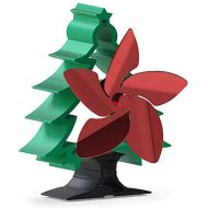 N/A N/A ASHao Christmas Tree Shaped Heat Powered Stove Fan, Newest Upgrade 5 Blades Fireplace Fan for Home Wood/Log Burner/Fireplace Auto circulating Warm Air, Eco Friendly, Wood Stove Fan