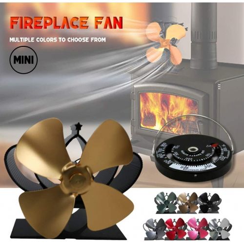  N/A N/A ASHao 4 Blades Fireplace Fans for Wood Stove,Silent Heat Powered Stove Fan for Wood/Log Burner/Fireplace The Higher The Stove Temperature, The Faster The Rotation Speed, Eco Frien