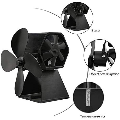  N/A N/A ASHao Double Wood Stove Fan, 10 Blade Fireplace Fan Heat Powered, Thermal Fan for Wood Stove/Burner/Woodburning Stove Top, Eco Friendly Fans