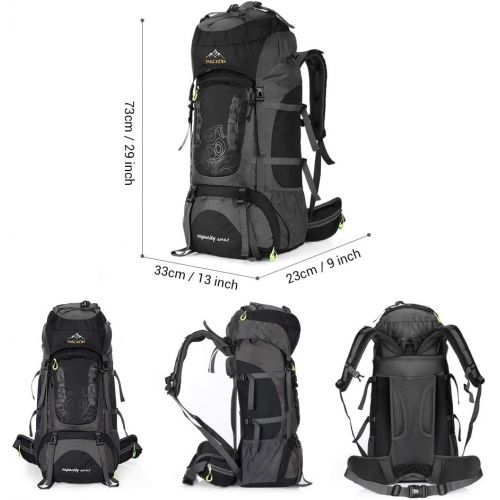  [아마존베스트]NACATIN Internal Frame 70L Backpack Water-Resistant Hiking Daypack Backpacks