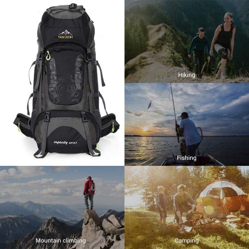  [아마존베스트]NACATIN Internal Frame 70L Backpack Water-Resistant Hiking Daypack Backpacks