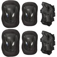 NACOLA 6PCS Adult Knee Pads Elbow Pads Wrist Guards Protective Gear Set for Skateboard Skatings Scooter