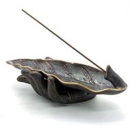 인센스스틱 NAGU Incense Stick Holder, Buddha Hand Ceramic Incense Ash Tray, Long Leaf Shape Incense Burner, Yoga Meditation Home Decor Accessories(Black)