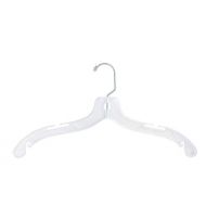 NAHANCO Clear Plastic 17 Dress Hanger with Swivel Hook, Heavy Duty with Non-Slip Rubber Gripped Shoulders (Pack of 100)