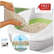 NAKSHOP Clumping Cat Litter System Best Cute Kitty Pellets Odor Control Dust Free Tidy Non-Tracking Holder and eBook