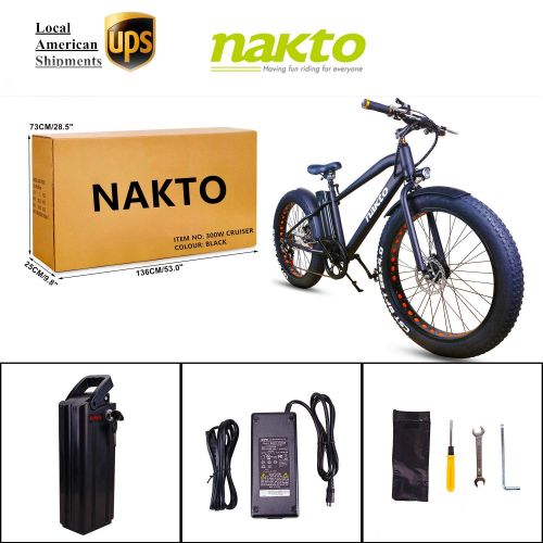  NAKTO Nakto - Bicicleta electrica de montaa 36 V/10 Ah bateria de litio electrica de 350 W motores de alta eficiencia sin escobillas para bicicleta electrica de adulto 2019 nuevo sistem
