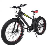 NAKTO Electric Bicycle Fat Tire Mountain EBike Removable Waterproof Large Capacity 36V/48V/10A Lithium Battery and Charger with 22/26 250W/300W/350W Brushless Gear Motor