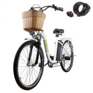 NAKTO Electric Bike for Adults 26 250W/350W Electric Bicycle for Man Women High Speed Brushless Gear Motor 6-Speed Gear Speed E-Bike with Removable Waterproof 36V10.4AH Lithium Bat