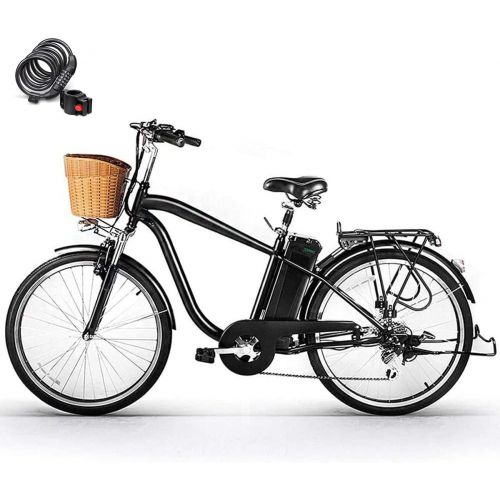  NAKTO 26 City Electric Bicycle Assisted Bicycle for Men with Removable 36V 10A Large Capacity Lithium Battery Ebike and Charger