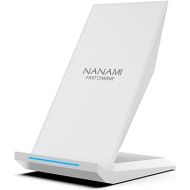 NANAMI Fast Wireless Charger - Qi Certified Charging Stand 7.5W Compatible iPhone 15/14/13/12/SE 2020/11/XS Max,10W for Samsung Galaxy S24/S23/S22/21/S20/S10/S9/Note 20 Ultra/10 and Qi-Enabled Phones