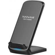 [아마존 핫딜] [아마존핫딜]NANAMI Upgraded Fast Wireless Charger Fast Wireless Charging Stand Compatible Samsung Galaxy S10+/S10/S9+/S9/S8/S8+/S7/S7 edge/Note 10+/10/9/8/5 & Qi Charger Compatible iPhone XS/X