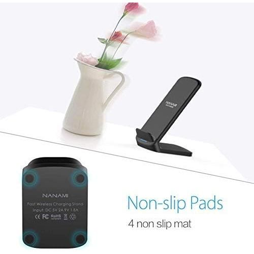  [아마존 핫딜] [아마존핫딜]NANAMI Upgraded Fast Wireless Charger Fast Wireless Charging Stand Compatible Samsung Galaxy S10+/S10/S9+/S9/S8/S8+/S7/S7 edge/Note 10+/10/9/8/5 & Qi Charger Compatible iPhone XS/X