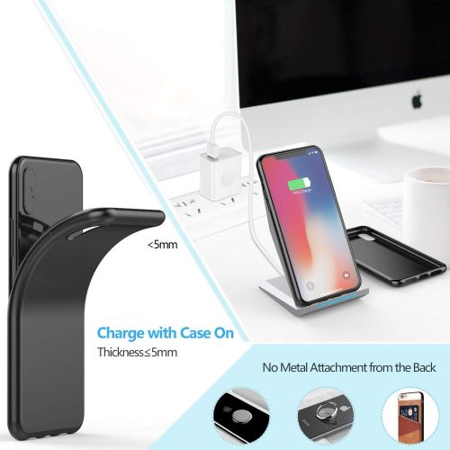  [아마존 핫딜] [아마존핫딜]NANAMI Fast Wireless Charger, Qi Certified Wireless Charging Stand [with QC2.0 Adapter] Compatible iPhone 11/11 Pro/11 Pro Max/XR/XS Max/XS/X/8/8 Plus,10W for Samsung Galaxy S10+/S