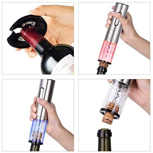  [아마존베스트]Nanami Wine Opener Set Corkscrew Professional Bottle Opener Sommelier Electric Wine Bottle Opener with Foil Cutter Stainless Steel Rechargeable for Home, Restaurant, Party and as G