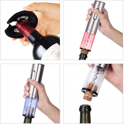  [아마존베스트]Nanami Wine Opener Set Corkscrew Professional Bottle Opener Sommelier Electric Wine Bottle Opener with Foil Cutter Stainless Steel Rechargeable for Home, Restaurant, Party and as G