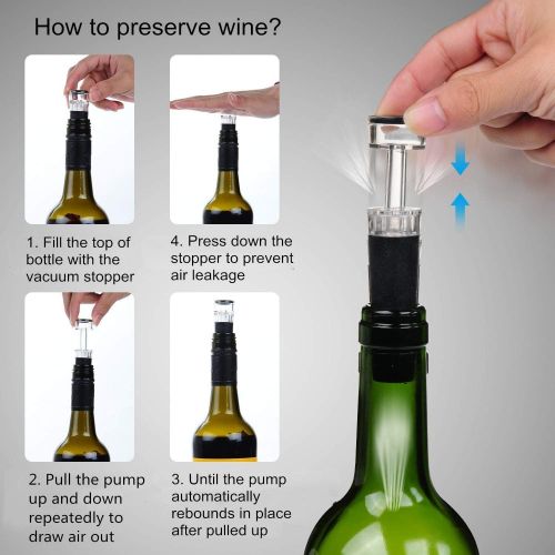  [아마존베스트]Nanami Wine Opener Set Corkscrew Professional Bottle Opener Sommelier Electric Wine Bottle Opener with Foil Cutter Stainless Steel Rechargeable for Home, Restaurant, Party and as G