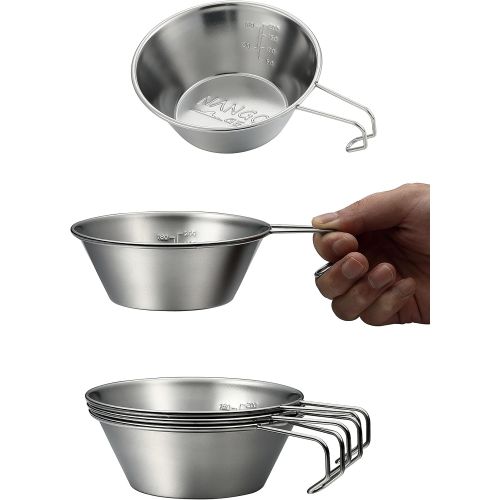  NANGOGEAR 2pc/3pc/4pcs Set Stainless Steel Camping Sierra Cup 310ml (21110/21111/21112)