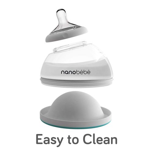  [아마존베스트]NANOBEEBEE nanobebe Bottle Newborn Feeding Starter Set, Anti Colic, Preserves BreastMilkNutrients,Breastfed Baby Bottles Set Includes Smart Warmer (ttpm Award Winner)