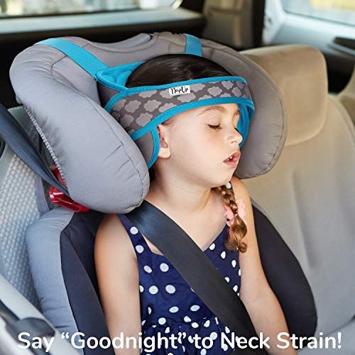  NAPUP Child Car Seat Head Support ? Safe, Comfortable Support Solution (Light Blue)