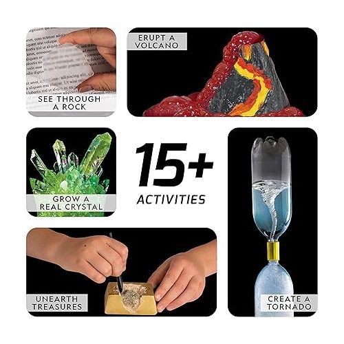  National Geographic STEM Science Kit - 15+ Experiments, Crystal Growing, Volcano Kit, Dig Kits & Gemstones for Kids - Amazon Exclusive