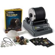 NATIONAL GEOGRAPHIC Rock Tumbler Kit ? Hobby Edition Includes Rough Gemstones, and 4 Polishing Grits, Great STEM Science Kit for Geology Enthusiasts, Rock Polisher for Kids and Adults