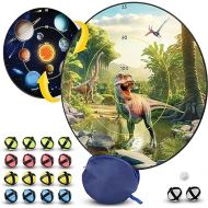 NATIONAL GEOGRAPHIC Dart Board for Kids - Dart Ball Game Set with Lightweight 28
