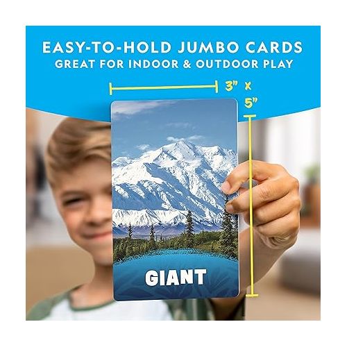 National Geographic Scavenger Hunt for Kids Card Game - Seek & Match Objects from 40 Jumbo-Sized Cards, Camping Games, Activities for Toddlers, Car Game, Kids Outdoor Activities, Stocking Stuffers