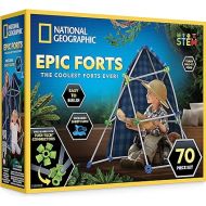 NATIONAL GEOGRAPHIC Kids Fort Building Kit - 70-Piece Indoor Fort Builder for Kids - Build a Fort for Creative Play, STEM Building Toy, Fort Building Kit for Kids 6-10, Blanket Fort Kit for Kids