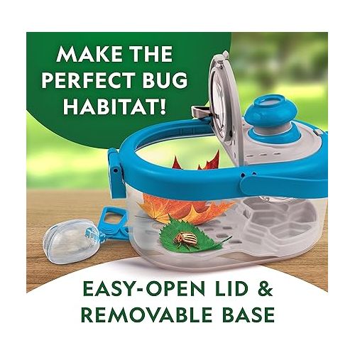  NATIONAL GEOGRAPHIC Bug Catcher Kit for Kids - Kids Bug Habitat with Magnified Viewer, Bug Catcher, Tweezers & Learning Guide, Insect Habitat, Outdoor Toys, Kids Bug Catching Kit, Bug Cage, Bug Box