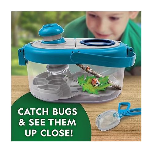  NATIONAL GEOGRAPHIC Bug Catcher Kit for Kids - Kids Bug Habitat with Magnified Viewer, Bug Catcher, Tweezers & Learning Guide, Insect Habitat, Outdoor Toys, Kids Bug Catching Kit, Bug Cage, Bug Box