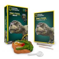 NATIONAL GEOGRAPHIC Dino Fossil Dig Kit  Excavate 3 real fossils including Dinosaur Bones & Mosasaur Teeth - Great Jurassic Science gift for Paleontology and Archeology enthusiast
