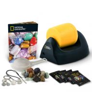 NATIONAL GEOGRAPHIC Starter Rock Tumbler Kit-Includes Rough Gemstones, 4 Polishing Grits, Jewelry Fastenings & Detailed Learning Guide - Great Stem Science Kit For Mineralogy & Geo