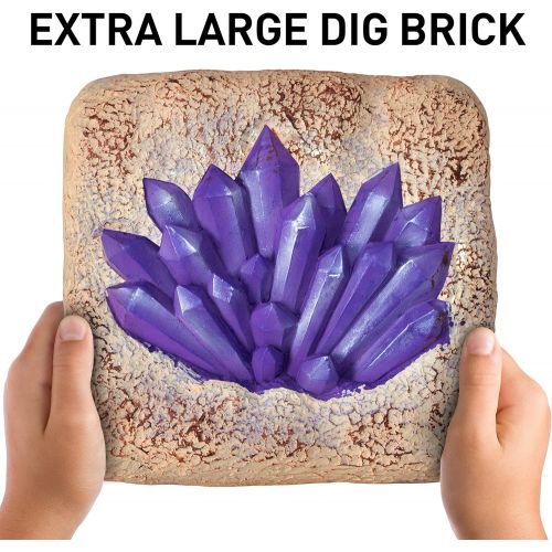  NATIONAL GEOGRAPHIC Mega Gemstone Dig Kit  Excavate 15 Real Gems Including Amethyst, Tiger’s Eye & Rose Quartz - Great STEM Science Gift for Mineralogy and Geology Enthusiasts of