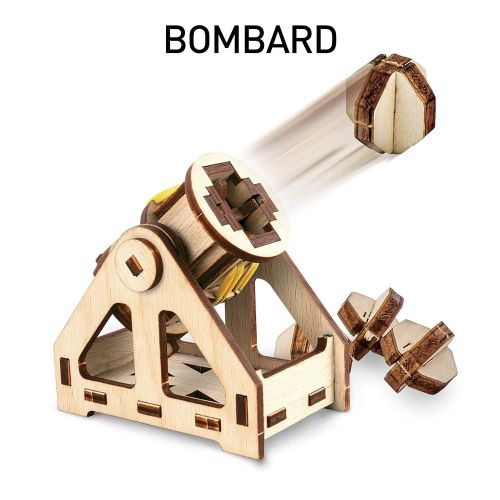  NATIONAL GEOGRAPHIC - Da Vincis DIY Science & Engineering Construction Kit  Build Three Functioning Wooden Models: Catapult, Bombard & Ballista