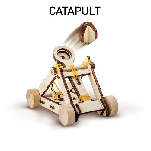  NATIONAL GEOGRAPHIC - Da Vincis DIY Science & Engineering Construction Kit  Build Three Functioning Wooden Models: Catapult, Bombard & Ballista