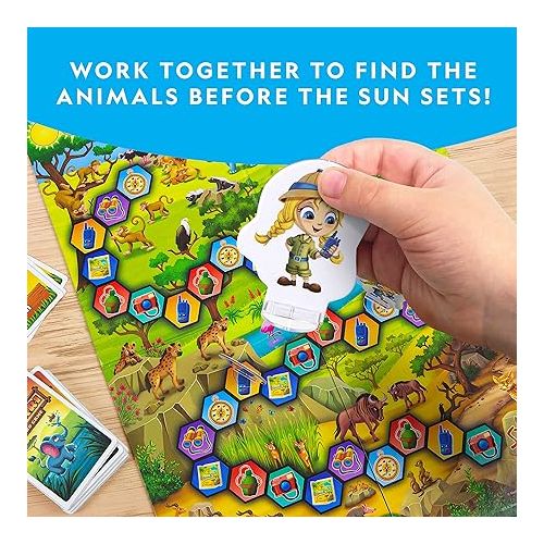  NATIONAL GEOGRAPHIC My First Safari Board Game for Kids 4-6 - Animal Game for Kids & Adults, Cooperative Fun Perfect for Family Game Night, Kids Board Games, Games for Family Night