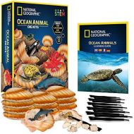 [아마존핫딜][아마존 핫딜] NATIONAL GEOGRAPHIC Ocean Animal Dig Kit  12 Seashell Shaped Dig Bricks with Sea Creature Figure Inside, Party Activity with 12 Excavation Sets, Stem Toy For Boys & Girls Or Fun P
